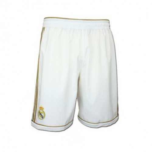 11-12 Real Madrid Retro Home White Soccer Shorts